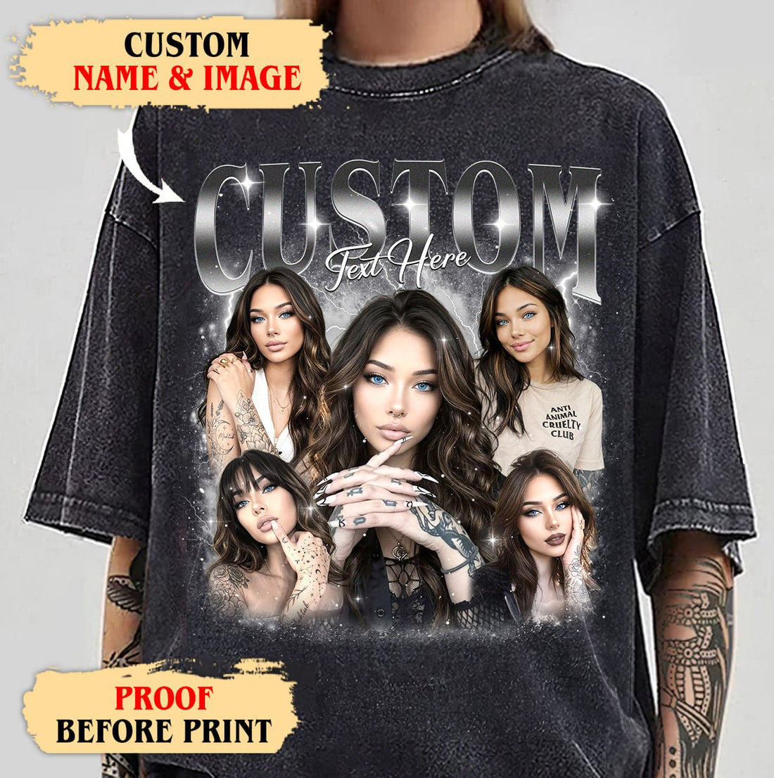 Custom Comfort Colors Shirts - Personalized T-Shirts Fast Shipping, Vintage Graphic 90s Design, Custom Bootleg Rap Tee