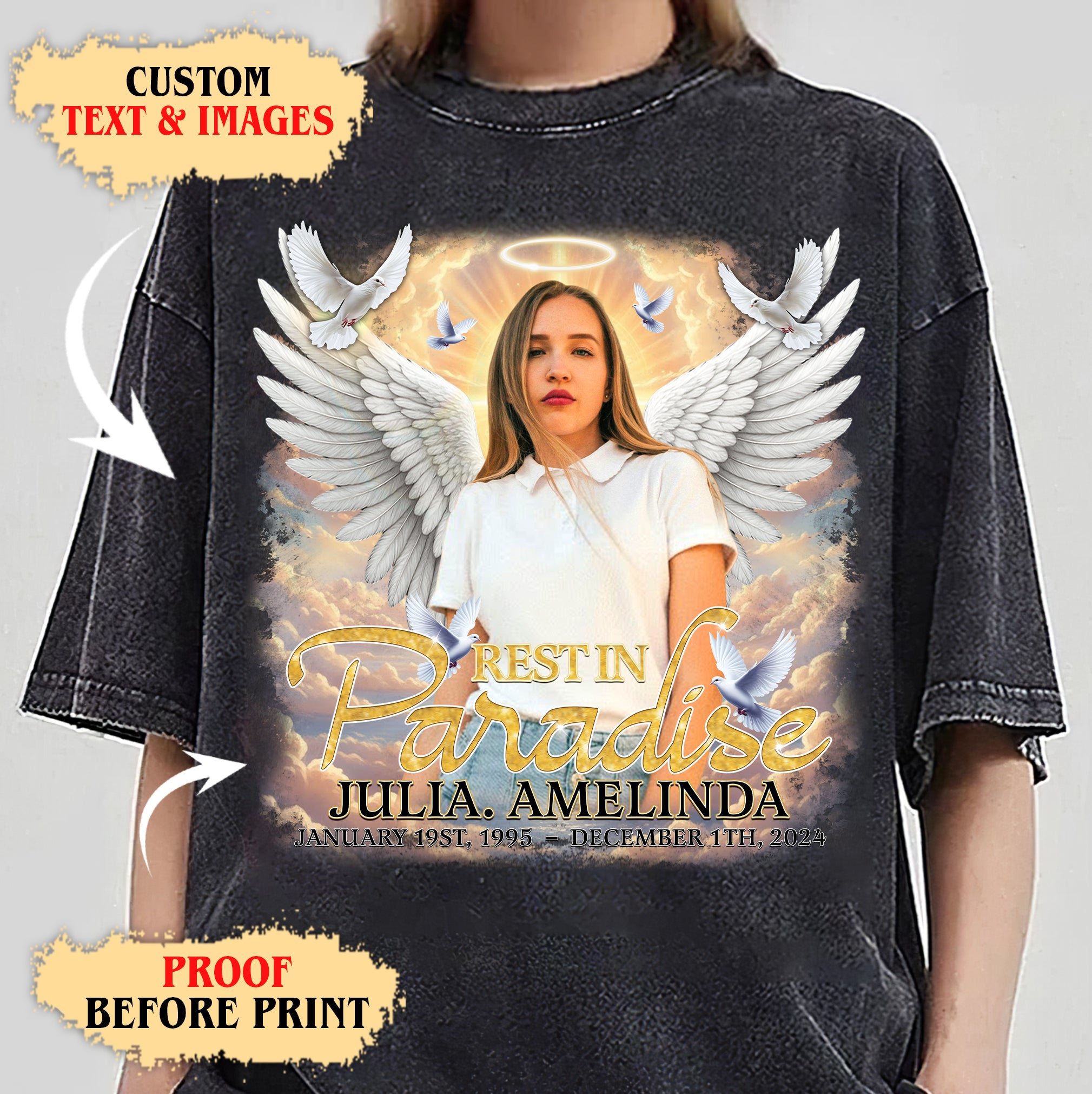 Forever in Paradise Tee - Custom Comfort Colors Memorial T-Shirts