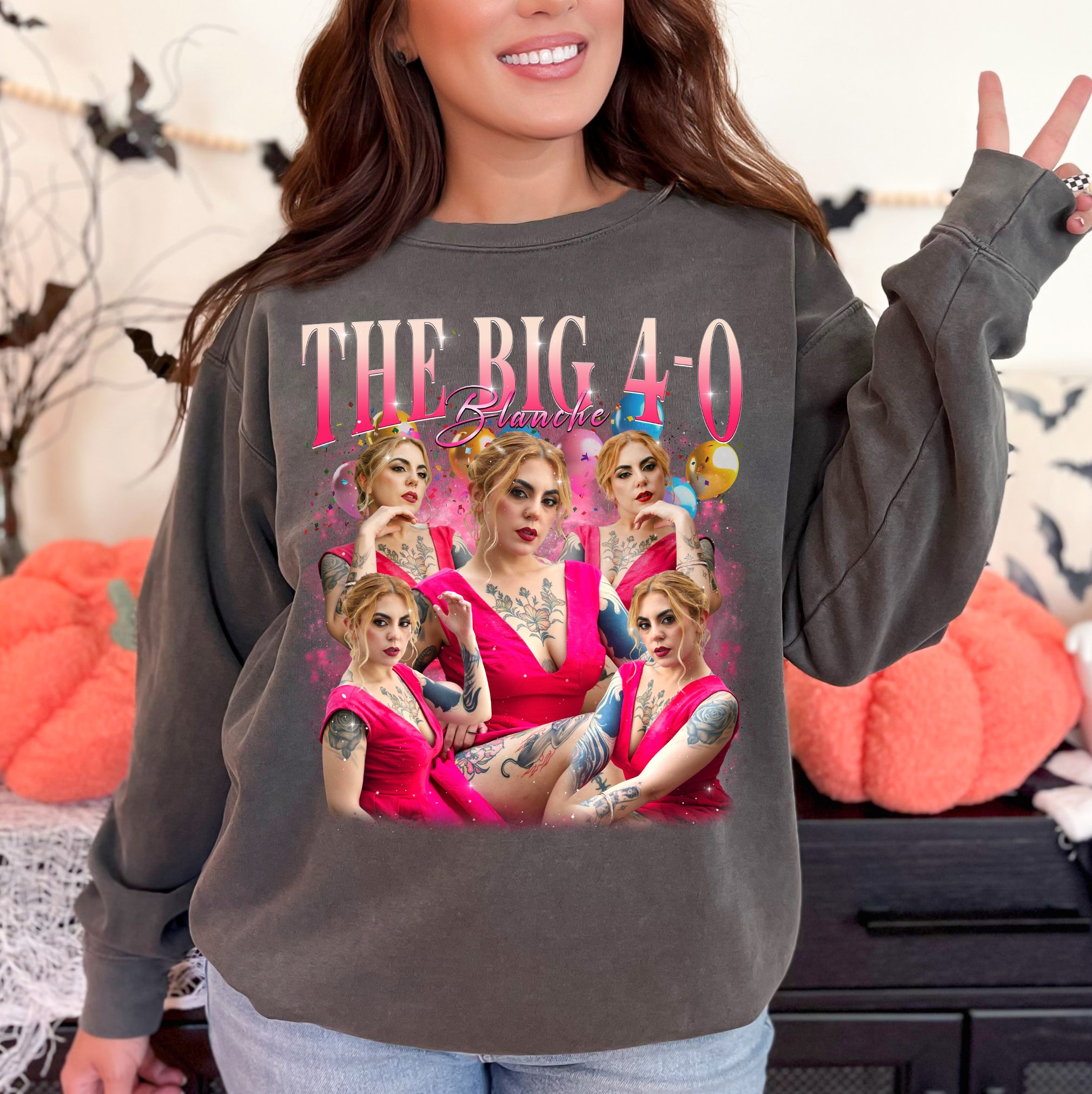 The Big 4-0 Birthday T-Shirts, Custom Photo Celebration Tee