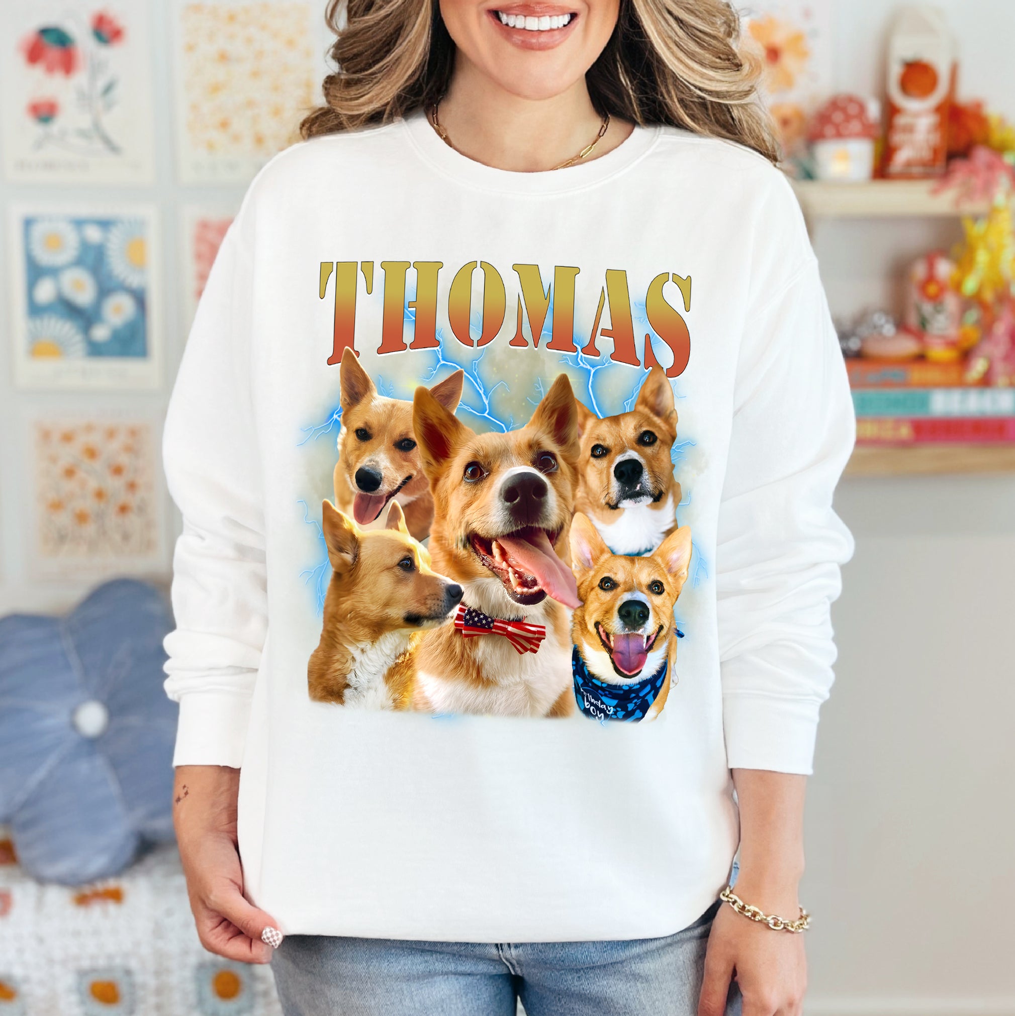 Custom Dog Face Shirt – Bootleg Pet Photo Collage Tee