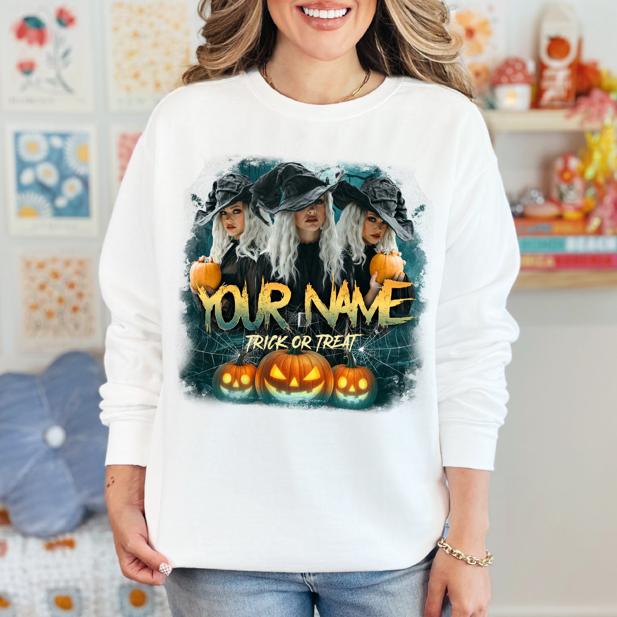 Custom Halloween Witch Shirt – Trick or Treat Tee