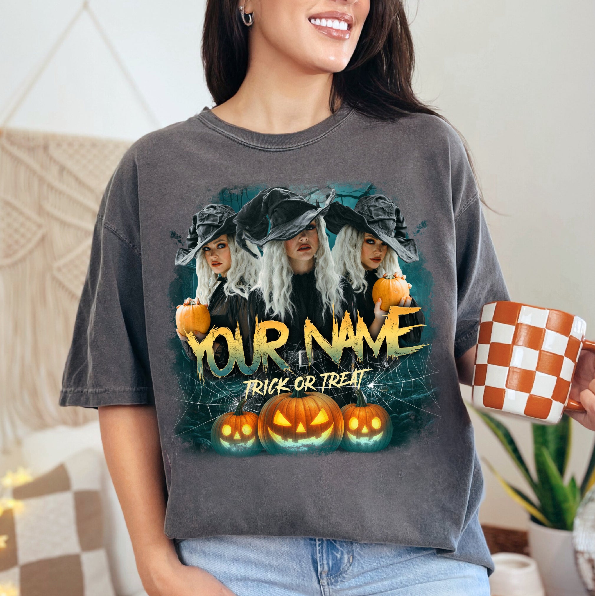 Custom Halloween Witch Shirt – Trick or Treat Tee