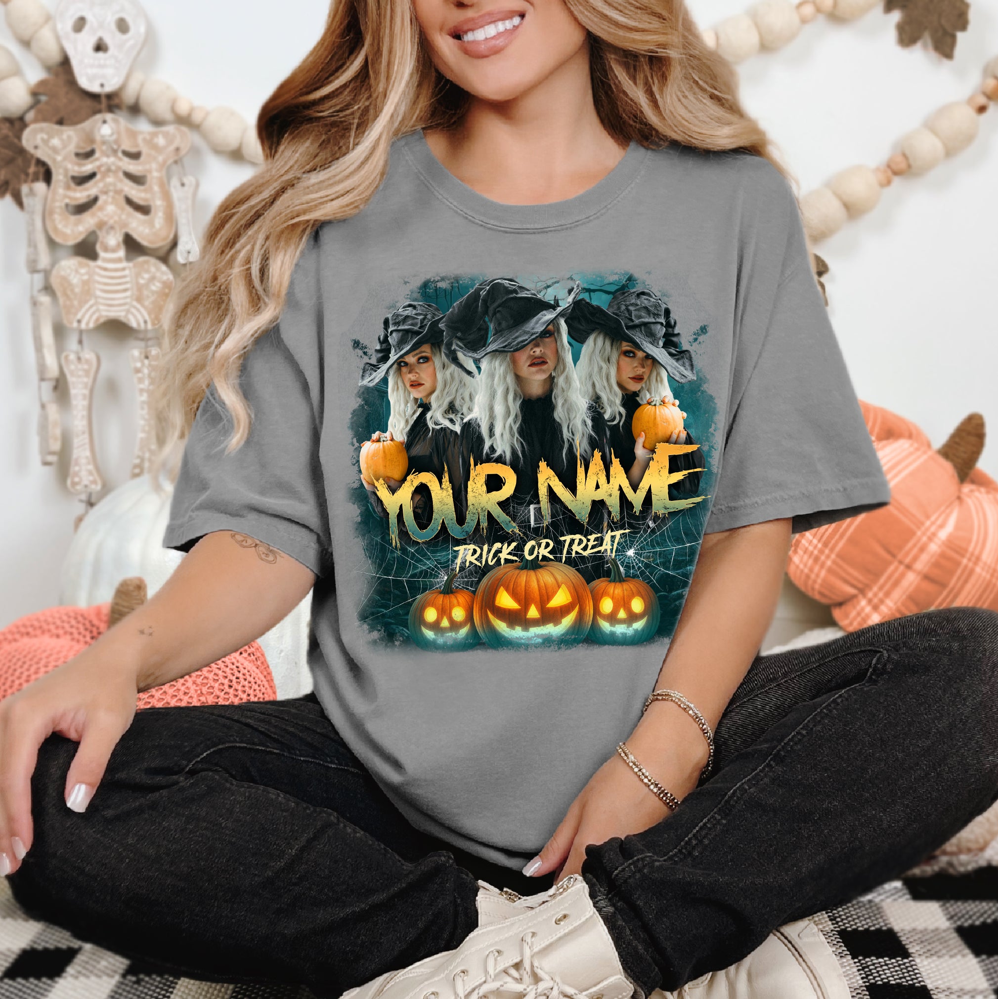 Custom Halloween Witch Shirt – Trick or Treat Tee