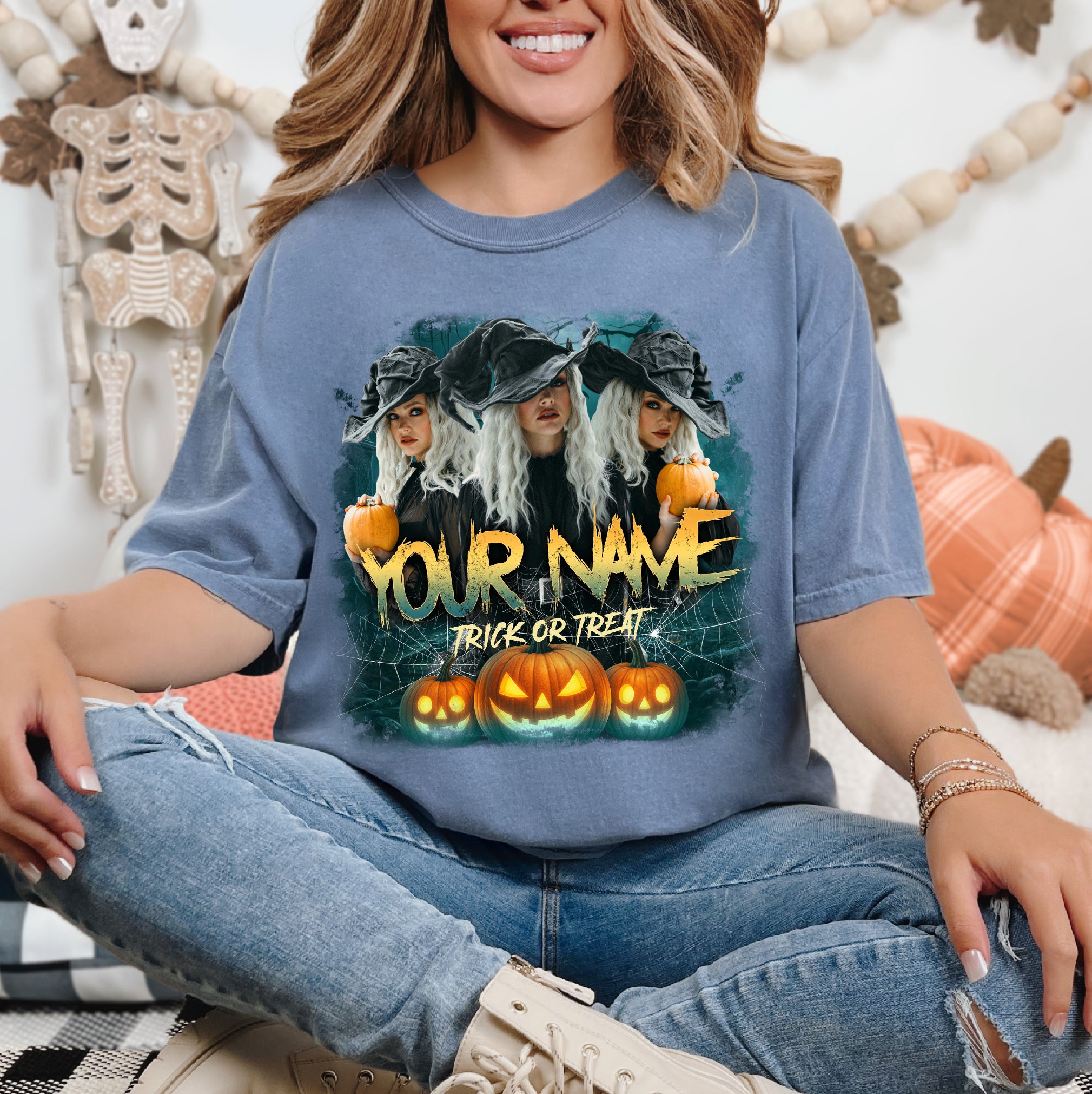 Custom Halloween Witch Shirt – Trick or Treat Tee