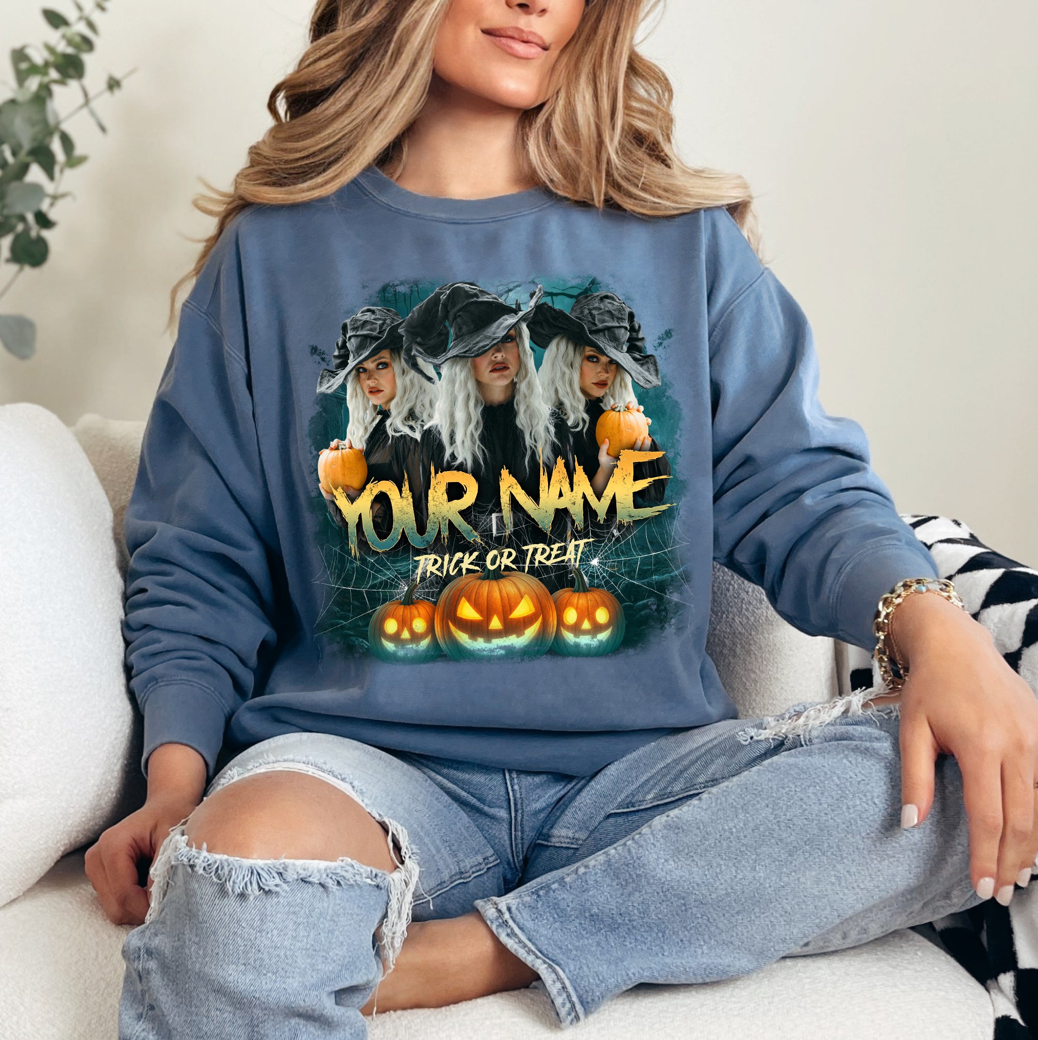 Custom Halloween Witch Shirt – Trick or Treat Tee