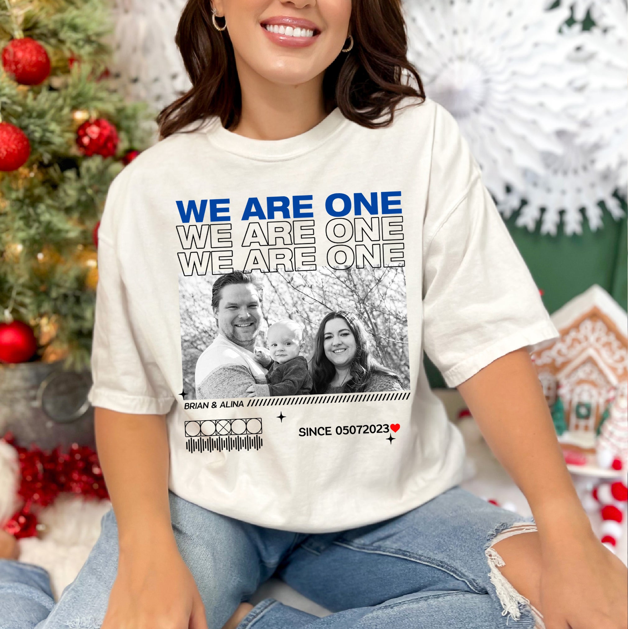 Custom We Are One Shirt – Personalized Comfort Colors Family Photo Gift