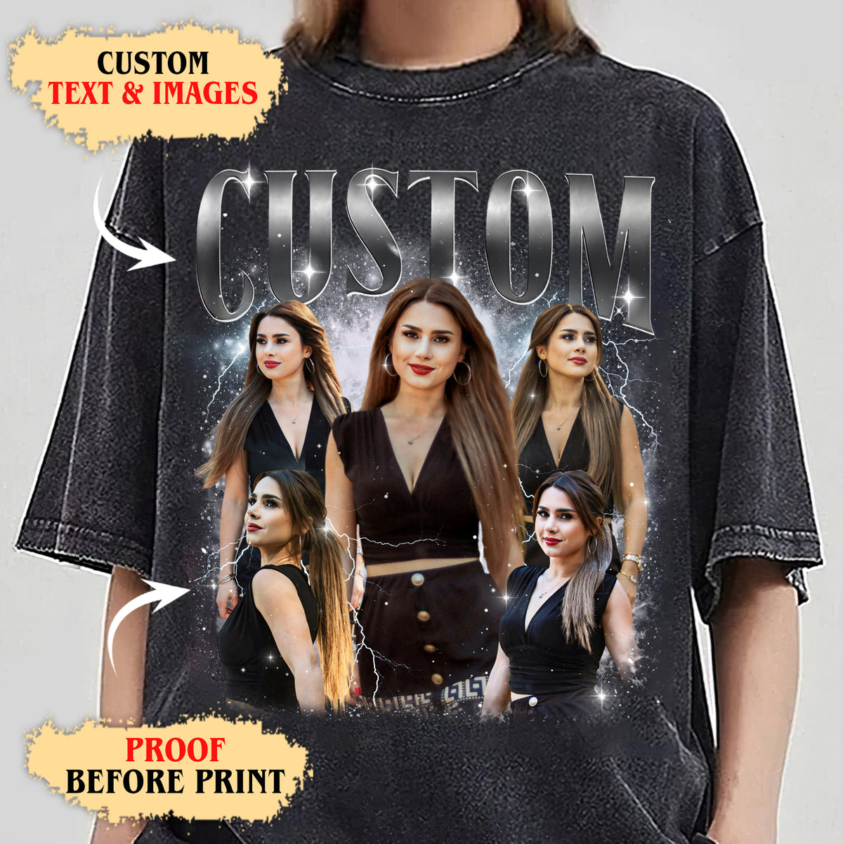 Custom Wifey Shirt – Personalized Photo Collage Tee – Hopicustom